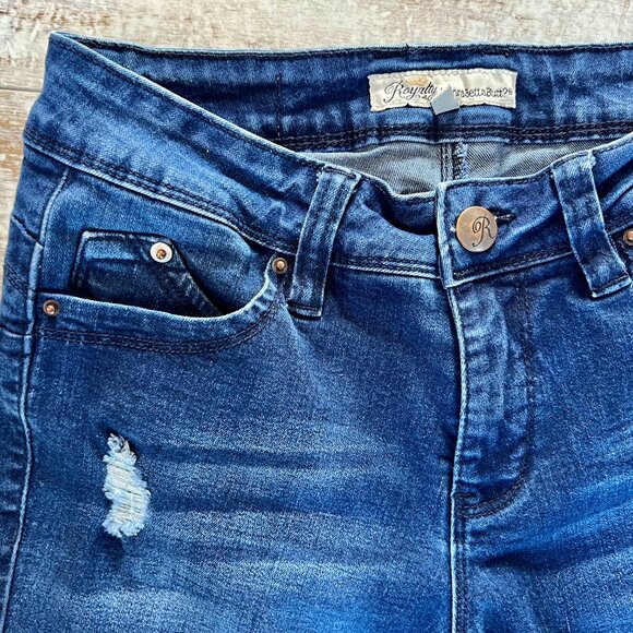 LAST CHANCE!  Fabulous Royalty WannaBettaButt? Distressed Skinny Jeans - Picture 4 of 10